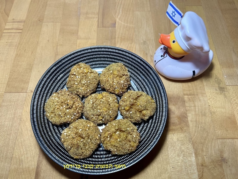 שניצל תירס טופו בתיבול אסיאתי אפוי בתנור טבעוני ללא גלוטן