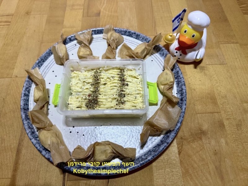 חמאת פיצה ושום לשבועות צמחוני ללא גלוטן
