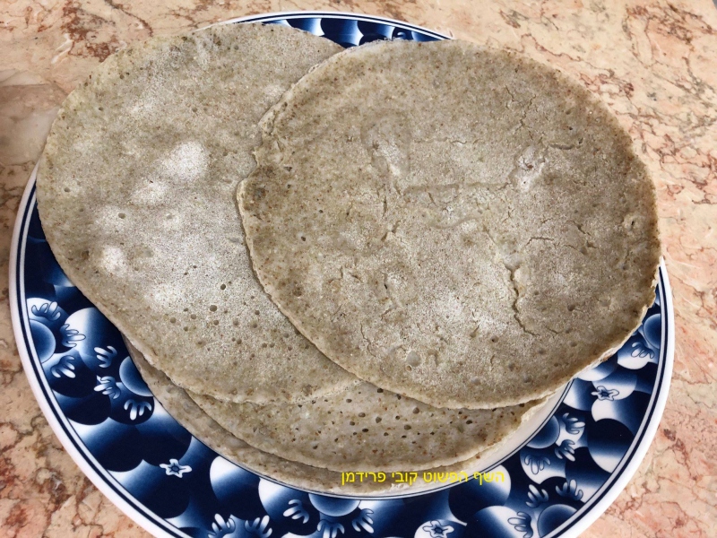 טורטיות טבעוניות מכוסמת ירוקה