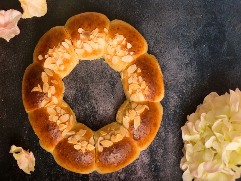 חלת חג מתוקה מקמח כוסמין לבן