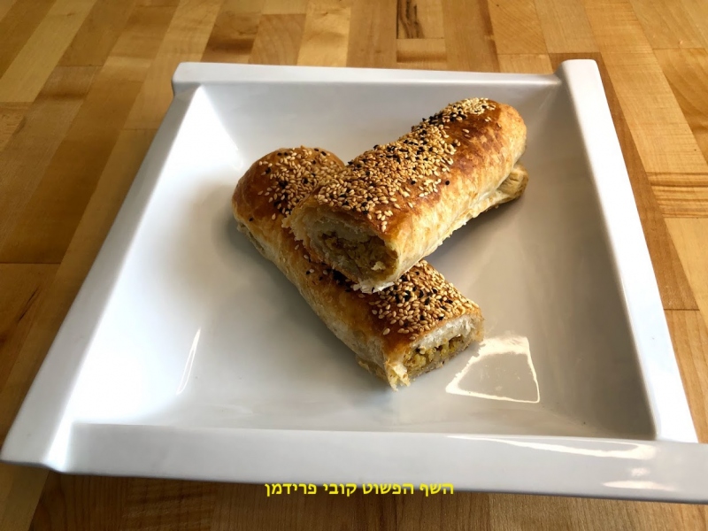 קניז(מאפה בצק עלים פולני)ממולא במגדרה כוסמת קינואה