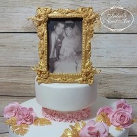 עוגות חתונה מעוצבות - עוגה לחתונת זהב