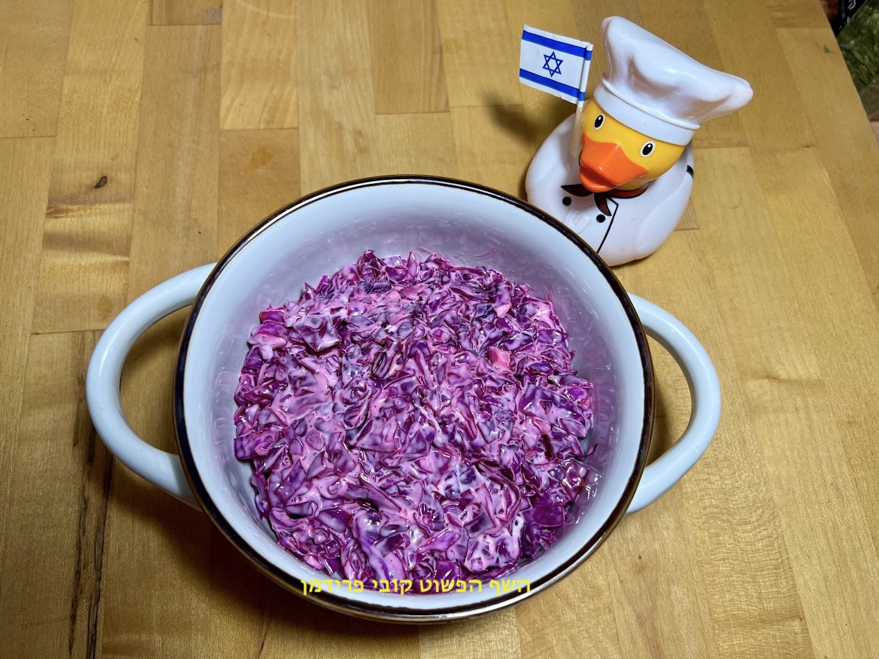 סלט כרוב סגול עם מיונז קל בתחמיץ סלט כרוב סגול עם מיונז קל בתחמיץ