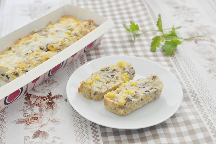 מתכון לפשטידת תירס עם פטריות